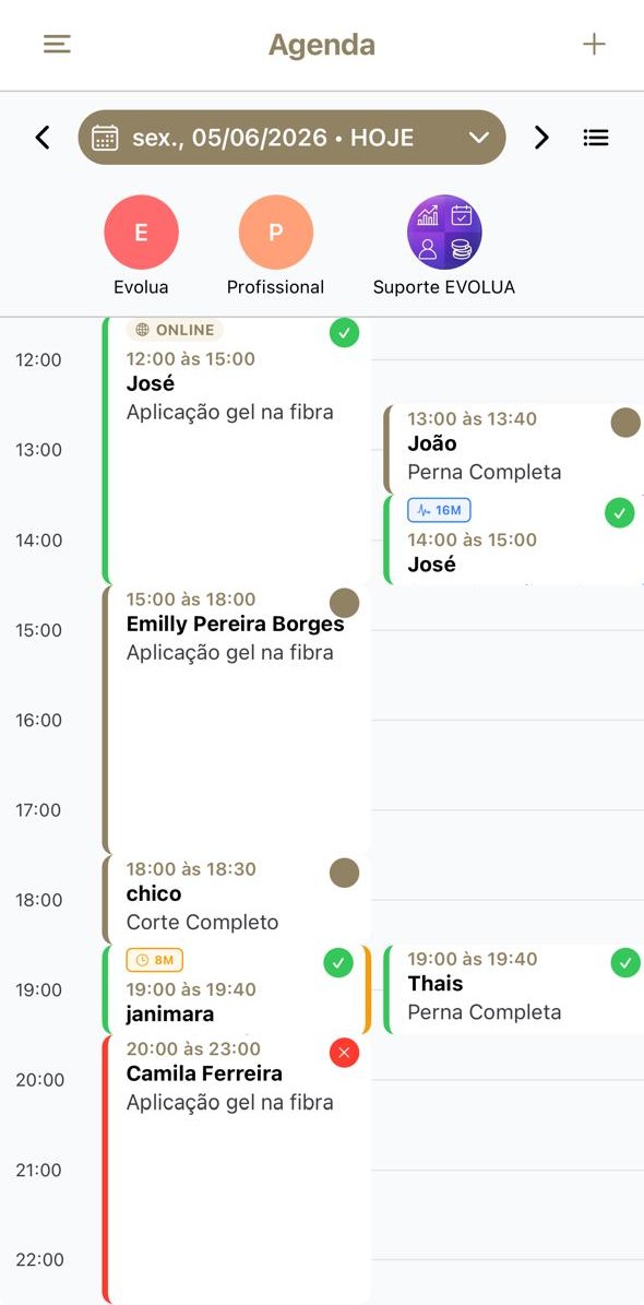 Visualização da Agenda